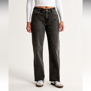 Abercrombie & Fitch Black Straight Leg Jeans
